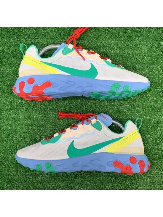 Nike React Element 55 Guava Ice Vast Grey Red Lucid Green CT1142-800 Mens Size 8 main image 6